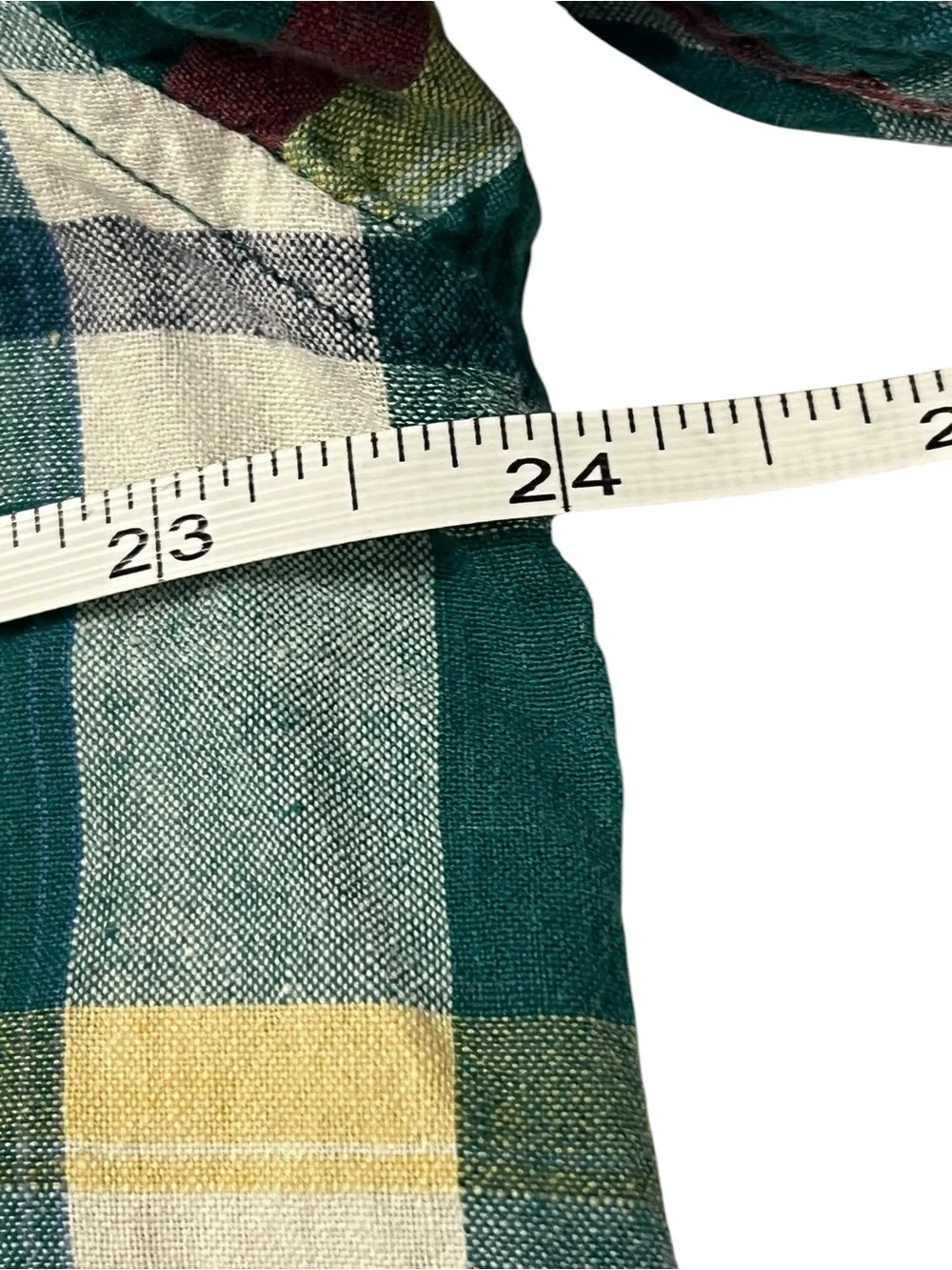 Izod Green Plaid Short-Sleeve Button-Down Shirt large